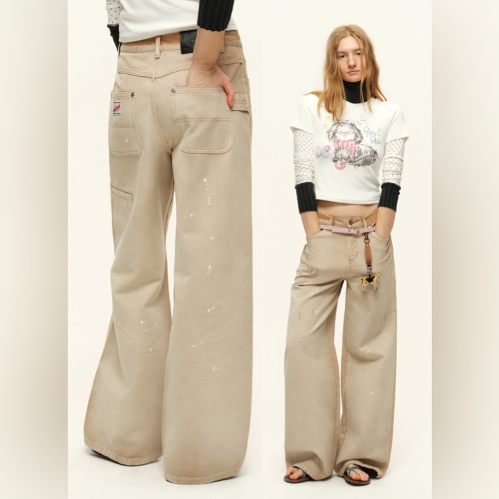 Carhartt Women's Straight Leg Jeans in Light Tan